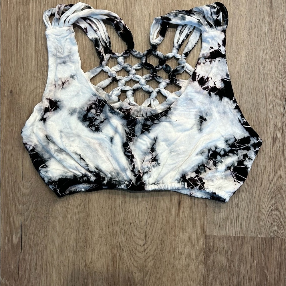 Tie-Dye Black and White Women's Festival Top